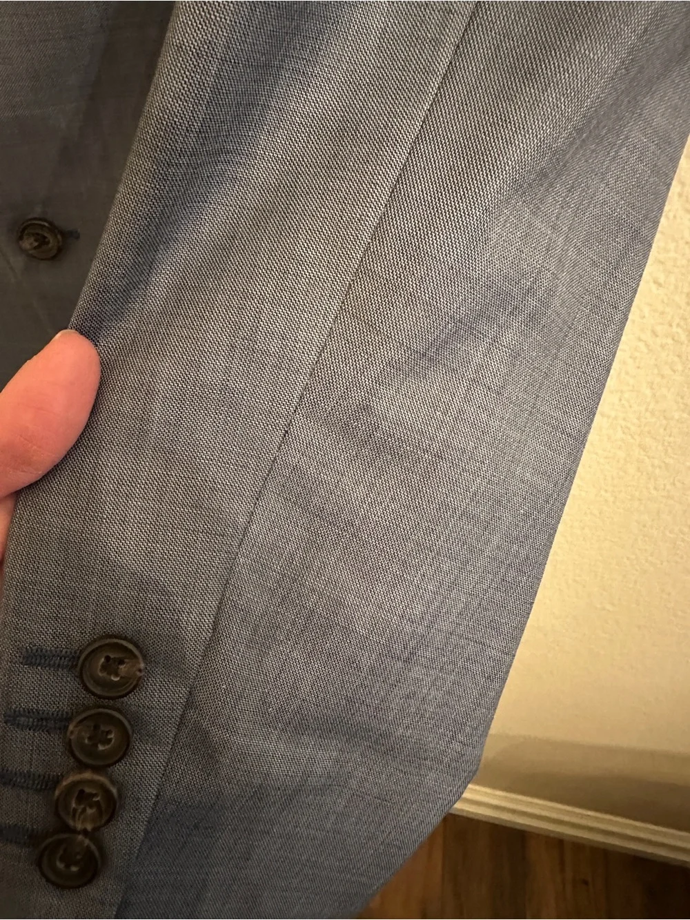 Ralph Lauren Dusty Blue 100% Wool Suit 36R